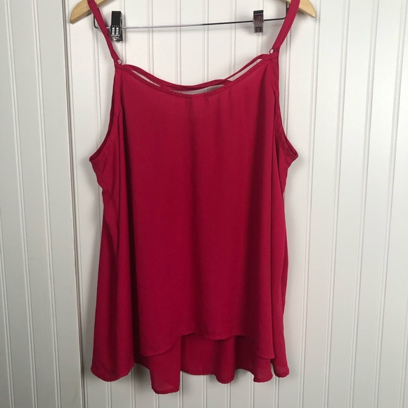 TORRID GEORGETTE CRISSCROSS BACK TANK TOP - Picture 5 of 6